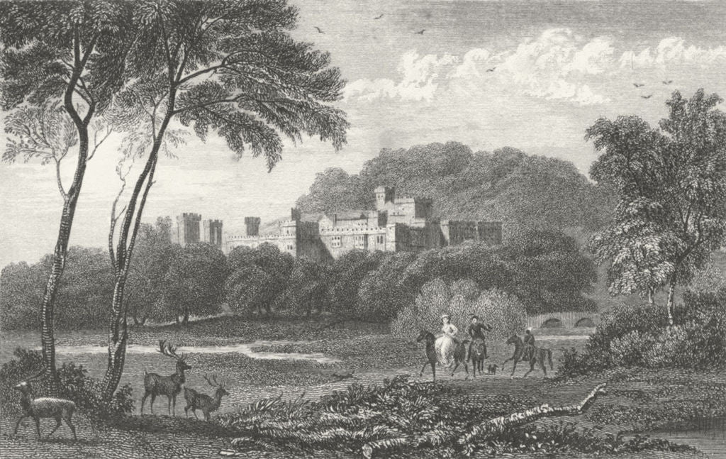 DERBYS. Haddon Hall, Derbyshire. DUGDALE c1840 old antique print picture